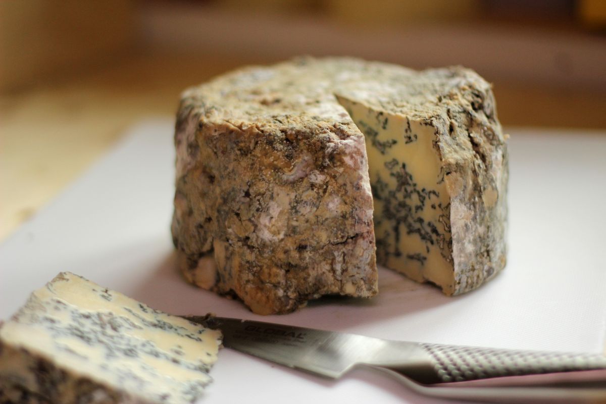 Pieza de queso gorgonzola completa. Foto de Pexels.
