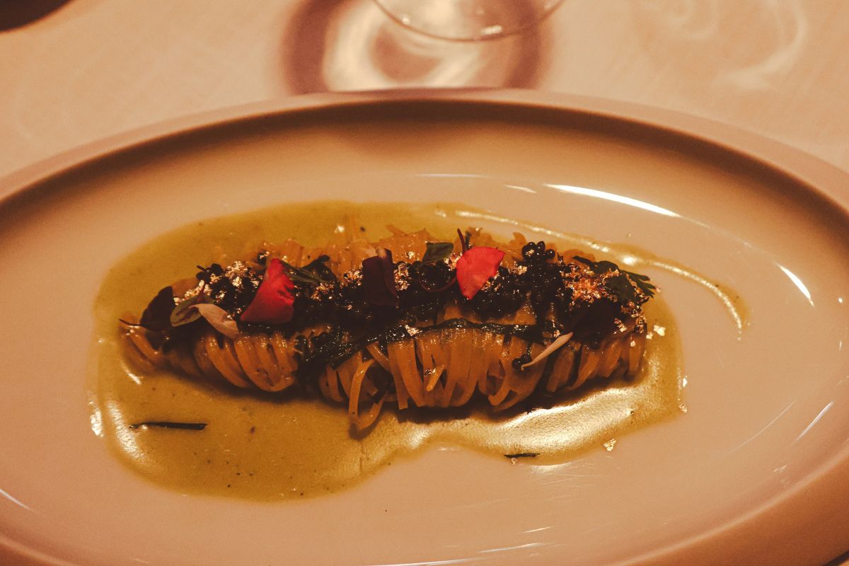 Pasta con aceite de trufa. Foto de Pexels.