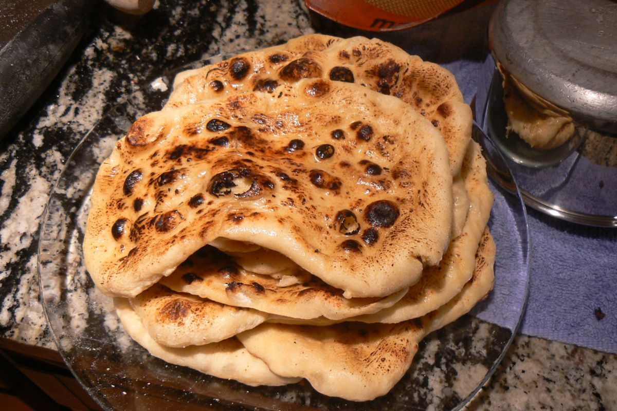 Naan tradicional. Foto de Pexels.
