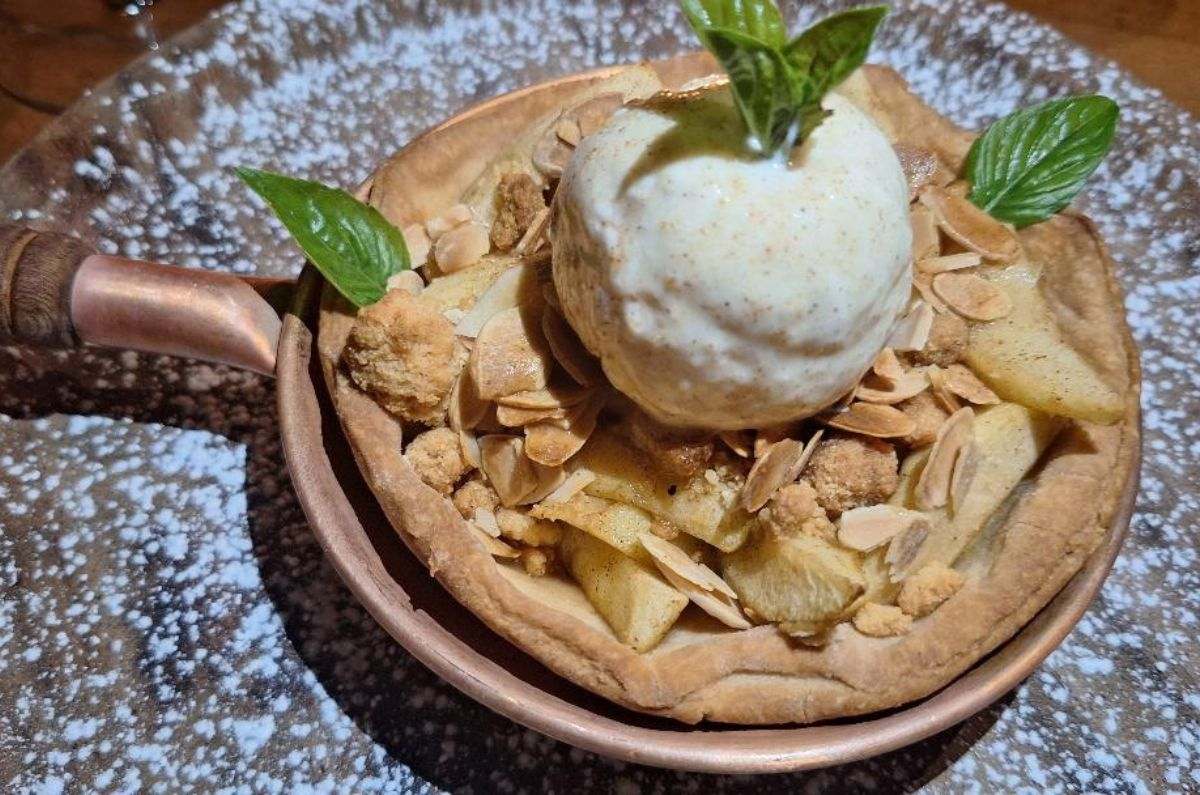 Tarta casera de manzanas al sartén, foto de Miriam Carmo