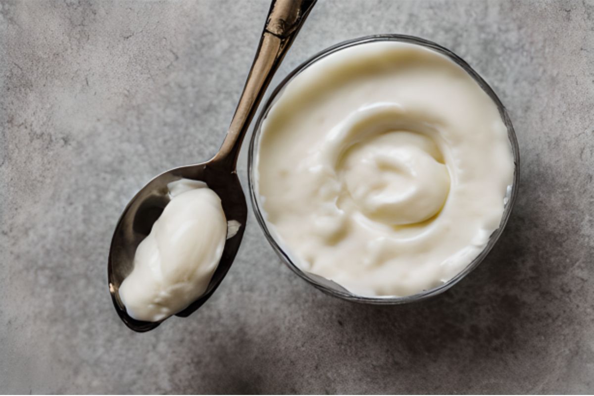 Yogurt griego fresco. Foto de Pexels.