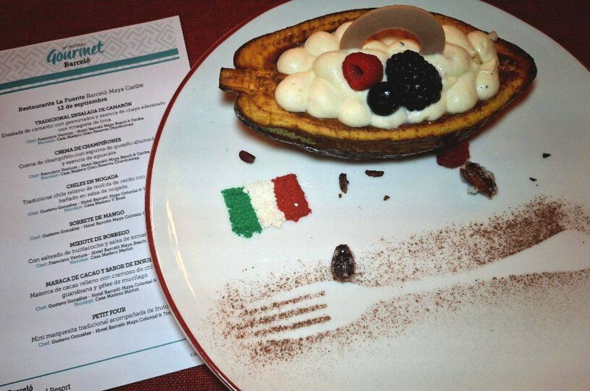 Mazorca de cacao del chef Gustavo González - Barceló Maya Colonial & Tropical, foto de Miriam Carmo
