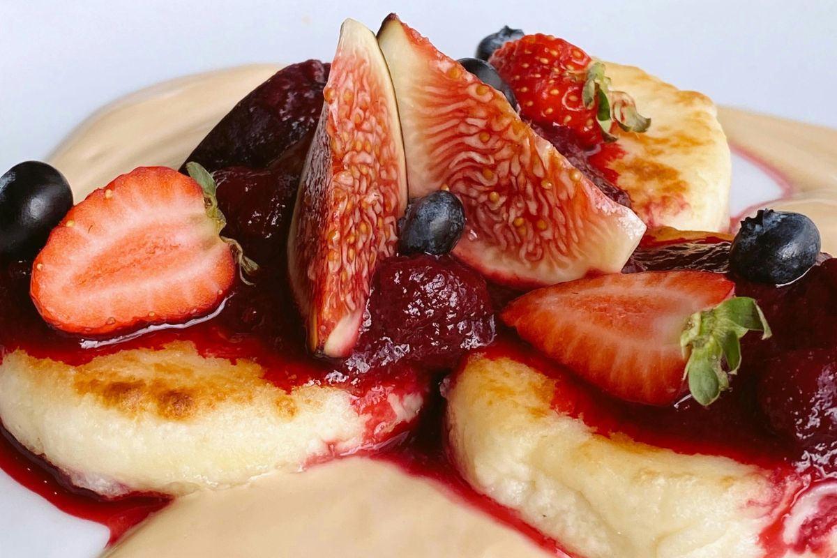 Pancakes con mermelada de higo. Foto de Pexels.