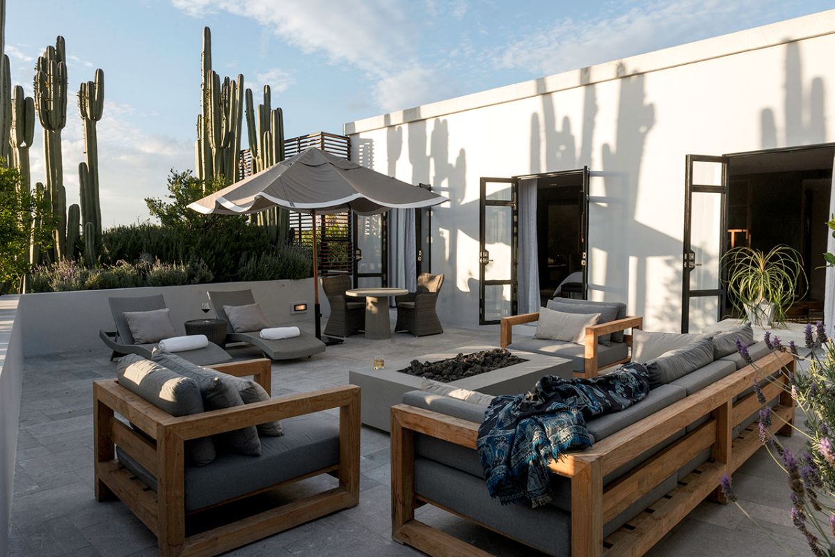 Terraza compartida por 2 habitaciones. Foto de sitio web Hotel Matilda.