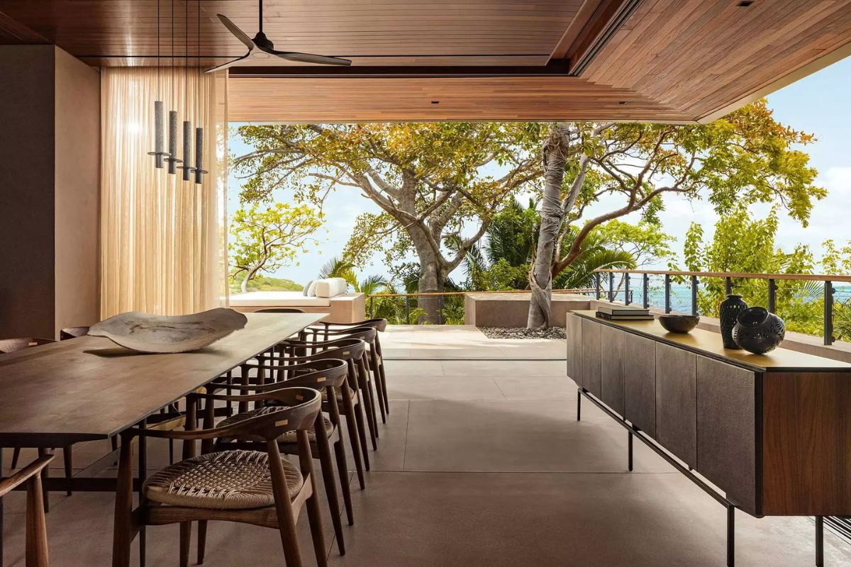Comedor al aire libre. Foto de sitio web One&Only Mandarina.