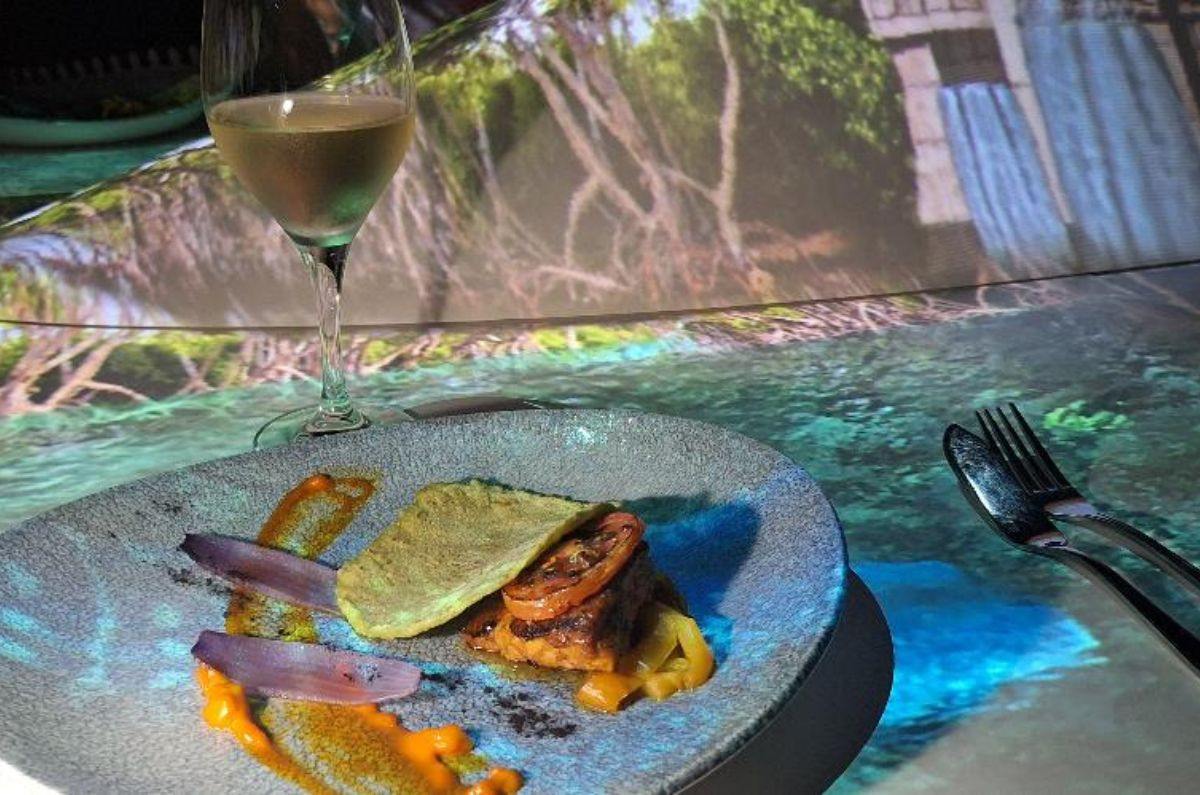 Robalo Tikin-xic en la cena The Table, foto de Miriam Carmo