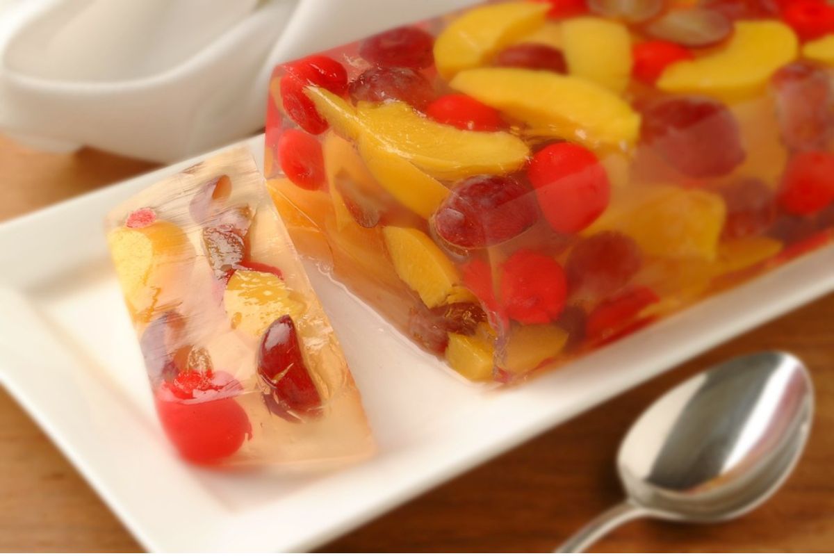 Gelatina de fruta natural. Foto de Pexels.