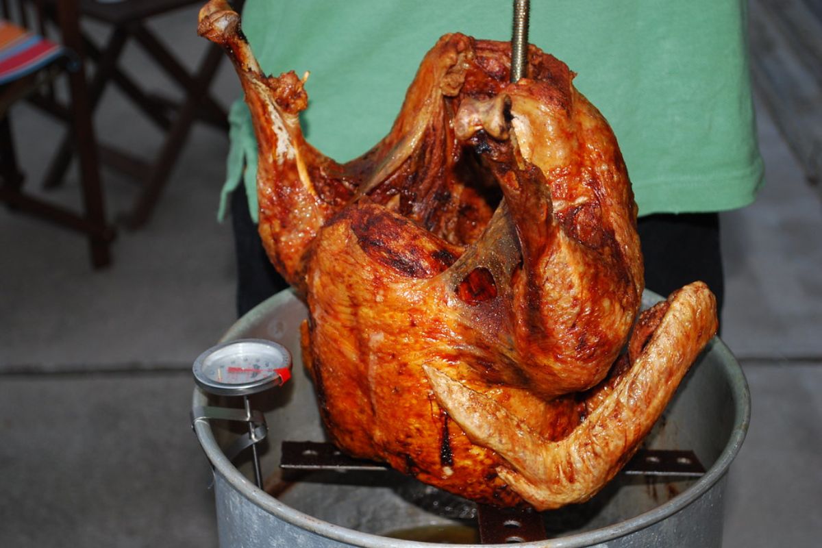 Pavo cocido en fritura profunda. Foto de Flickr.
