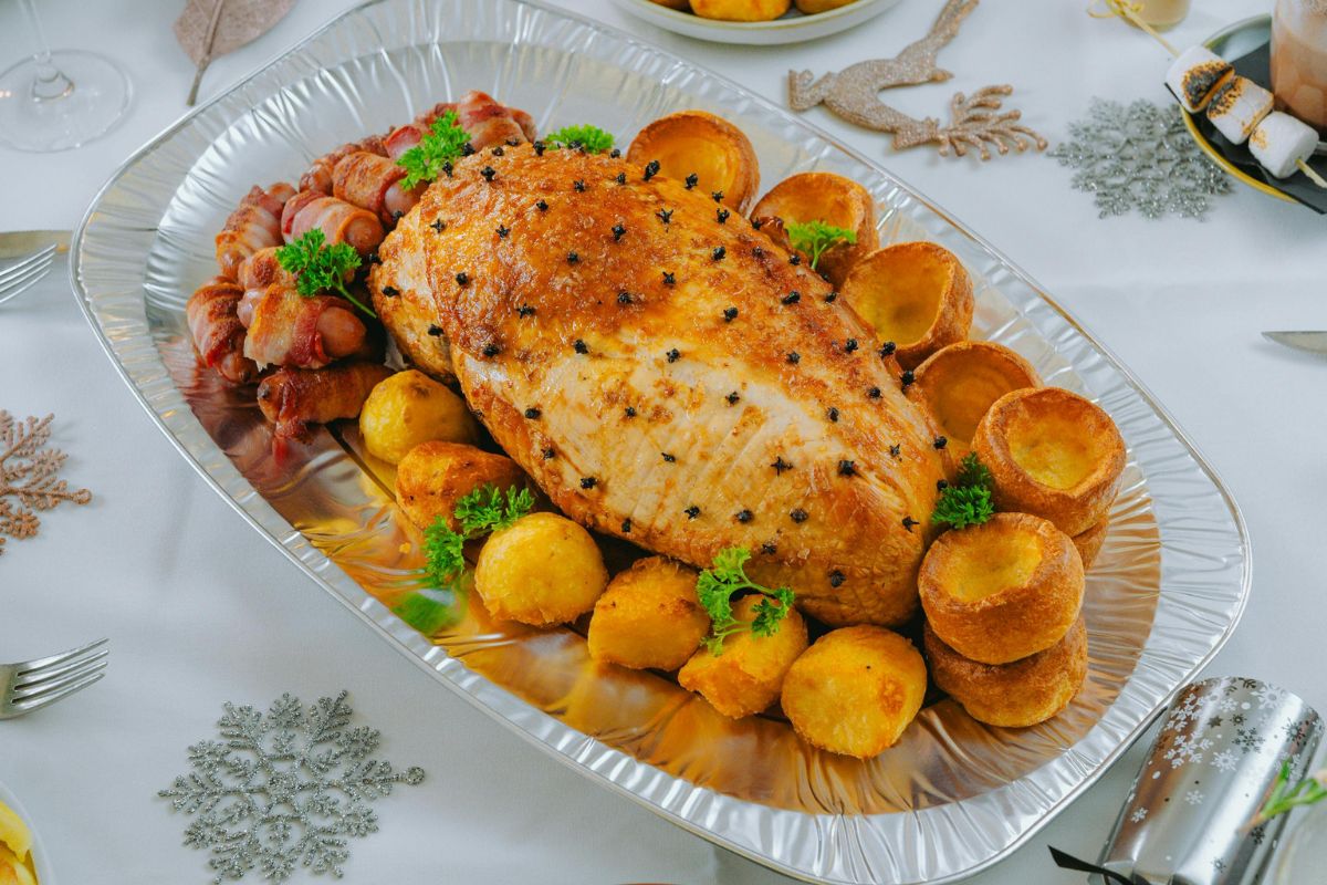 Lomo de cerdo glaseado. Foto de Pexels.