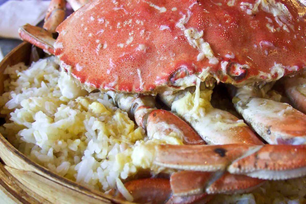 Arroz cremoso con cangrejo. Foto de Flickr.