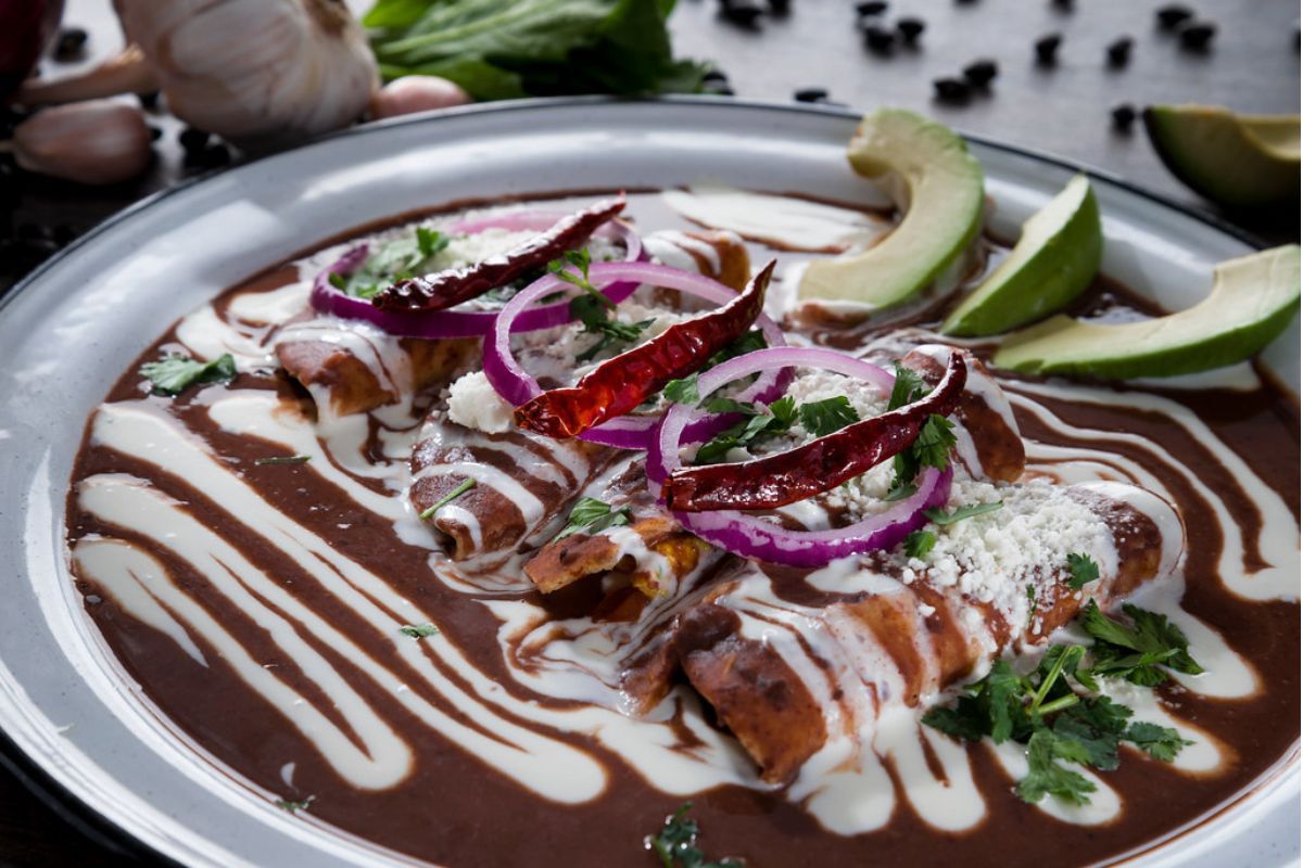 Plato de enchiladas. Foto de Flickr.