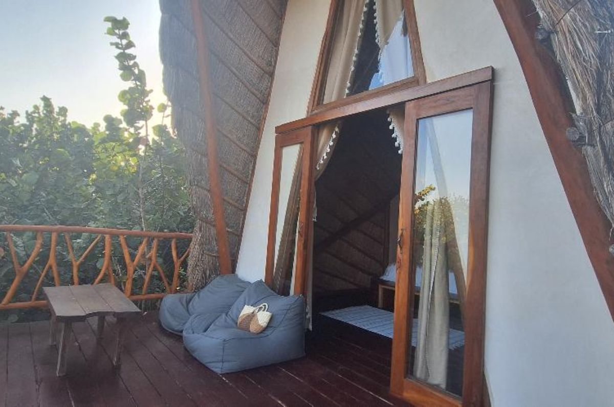 Terraza de una Tree House Suite en el hotel Ikal, foto de Miriam Carmo