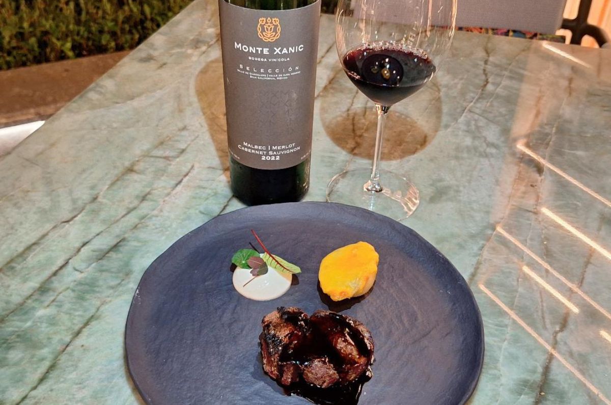 Filete de res Wagyu, conchiglioni relleno de trufa negra, emulsión de romero y salsa de vino tinto, foto de Miriam Carmo