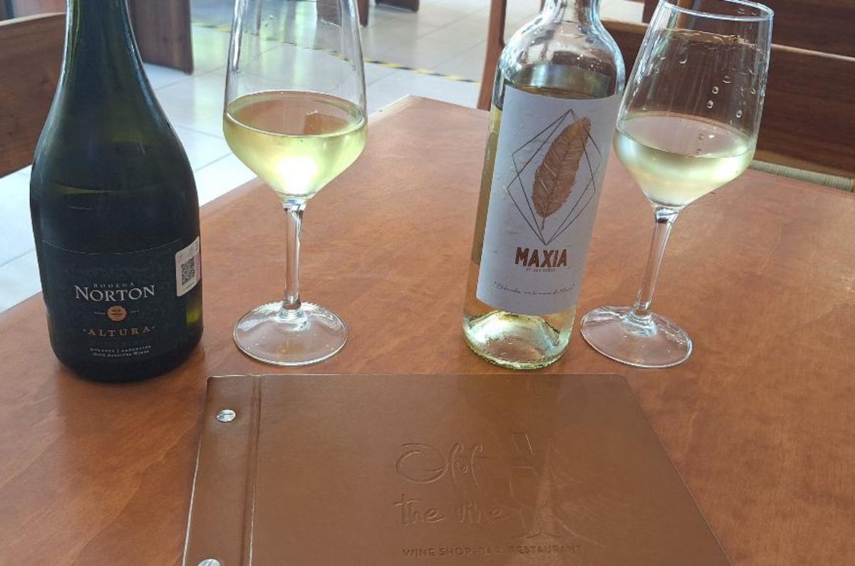 Vino Maxia blanco y Bodega Norton Altura (White Blend), foto de Miriam Carmo