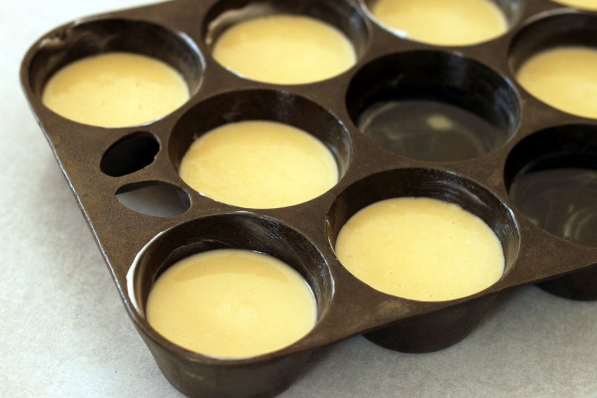Popovers antes de hornearse. Foto de Flickr.