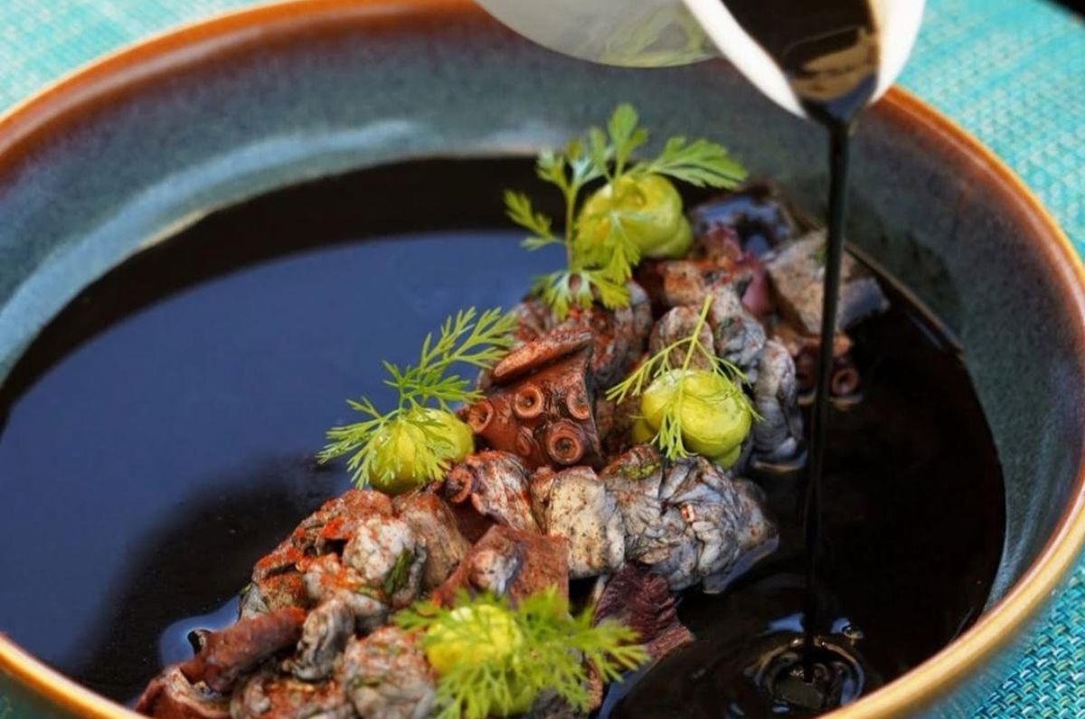 Platillo del menú del restaurante Latitud 32 en la bodega, foto tomada de sus redes sociales