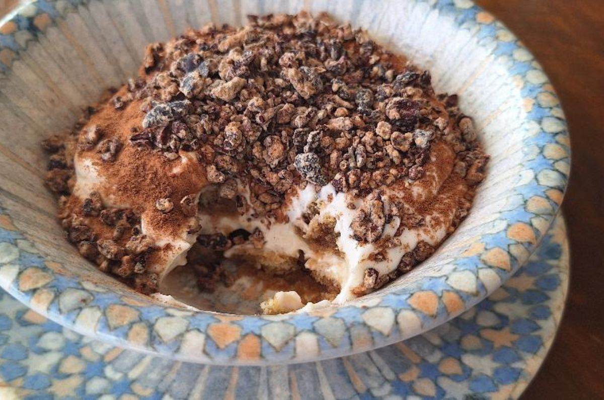 Postre inspirado en el tiramisú, foto de Miriam Carmo