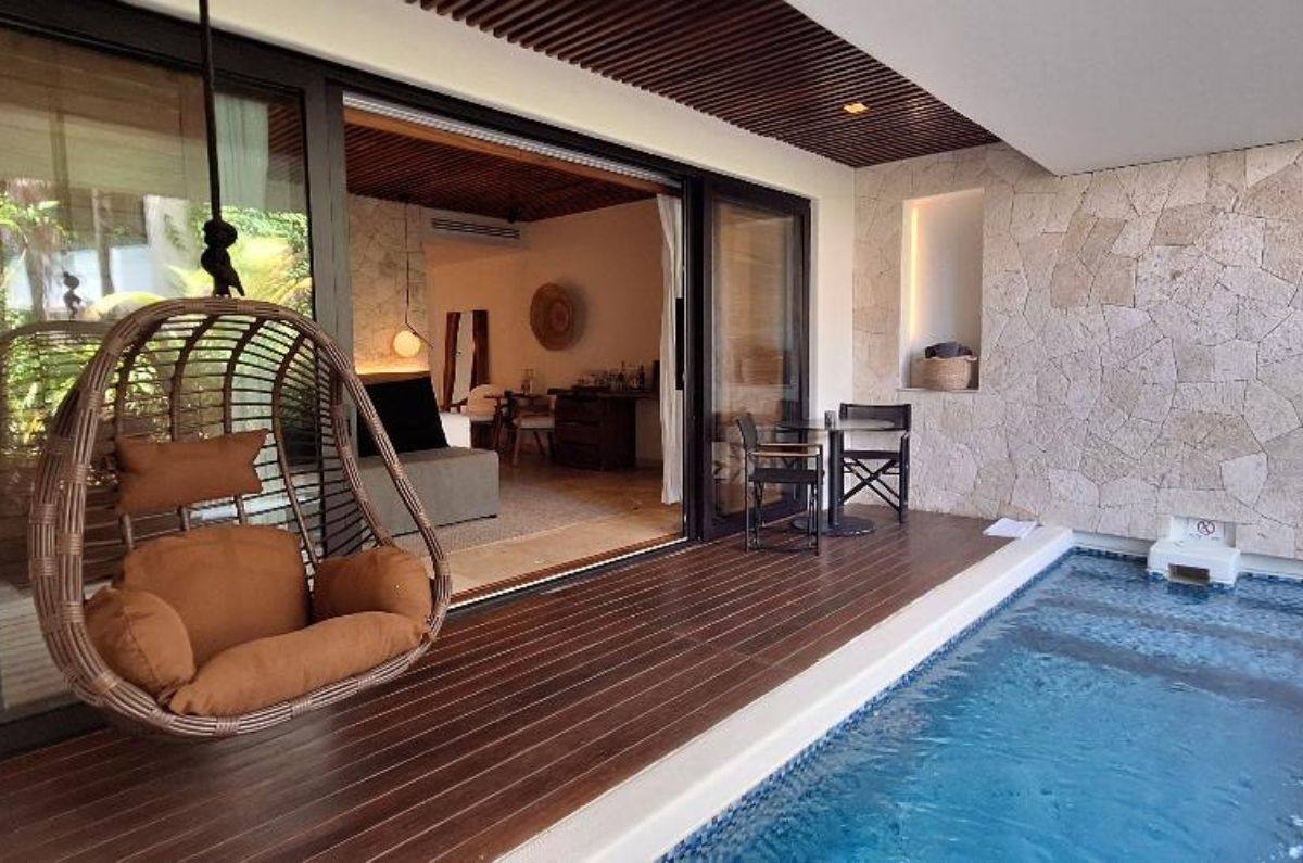 Alberca privada en todas las habitaciones del hotel Tago by G Hotels, foto de Miriam Carmo