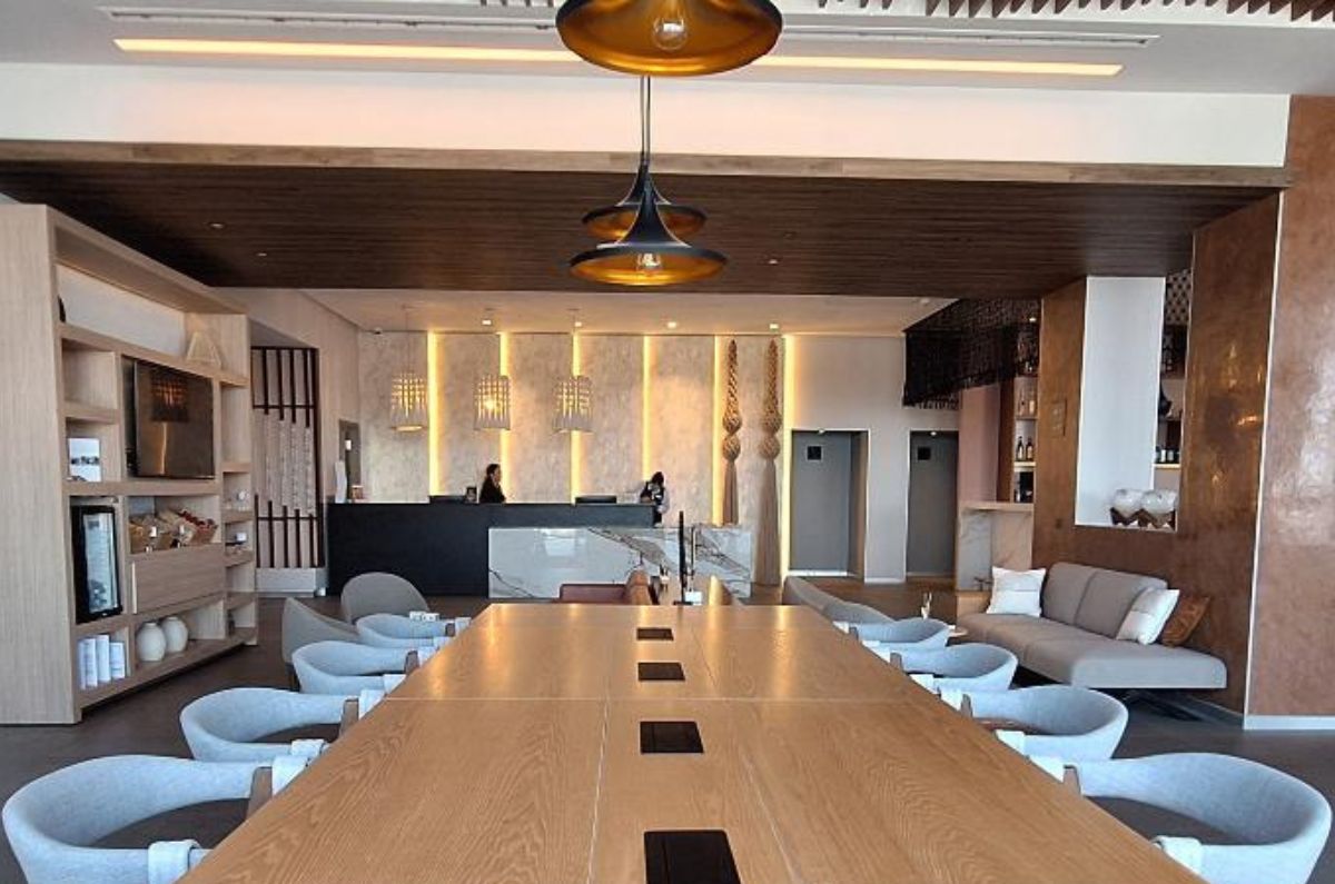 Vista del lobby del hotel Crowne Plaza Mérida by IHG, foto de Miriam Carmo