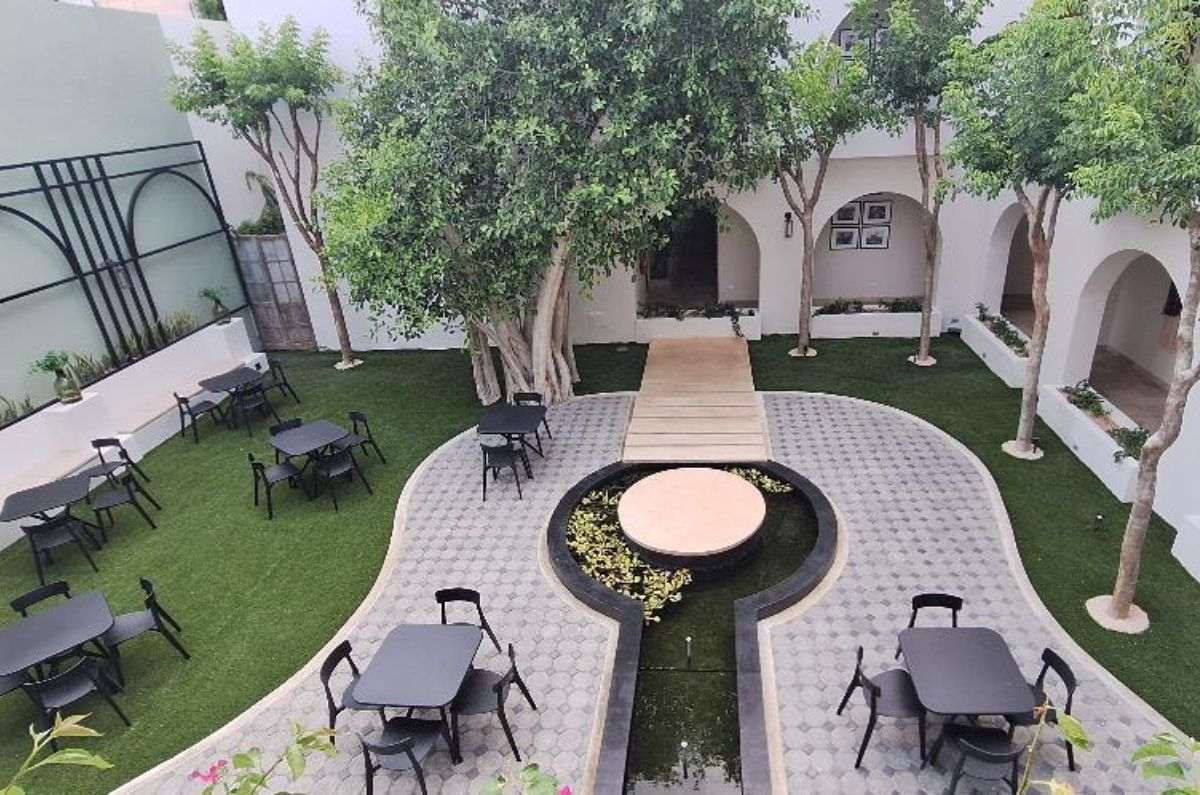 Jardín del hotel boutique Serenata Santa Lucia en Mérida, foto de Miriam Carmo