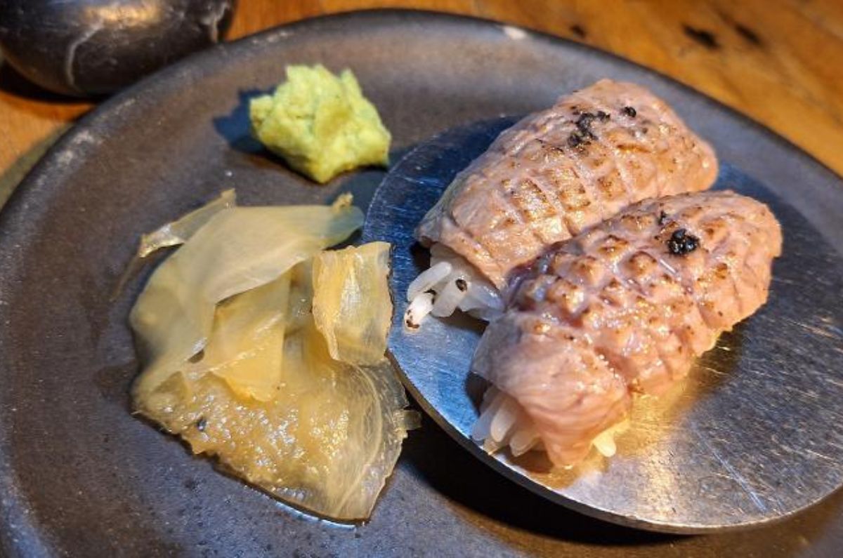 Nigiri de Kobe Beef (Wagyu), foto de Miriam Carmo
